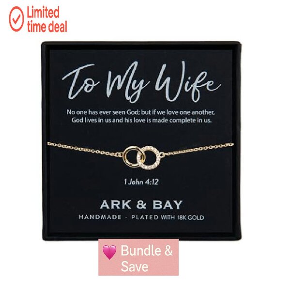 18K Gold Plated Christian Bracelet with Bible Verse, Gift Box - Picture 4 of 8